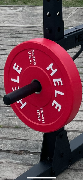 hele fitness red bumper plate